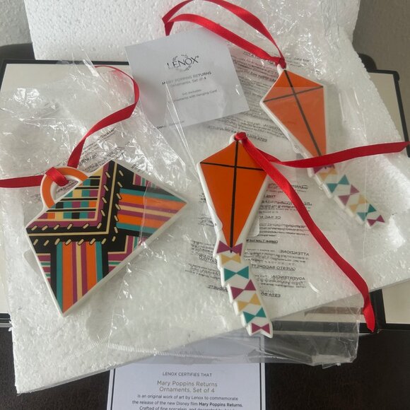 Lenox DISNEY Mary Poppins Returns Set of 3 Christmas Ornaments In Box READ!!! - Picture 2 of 4